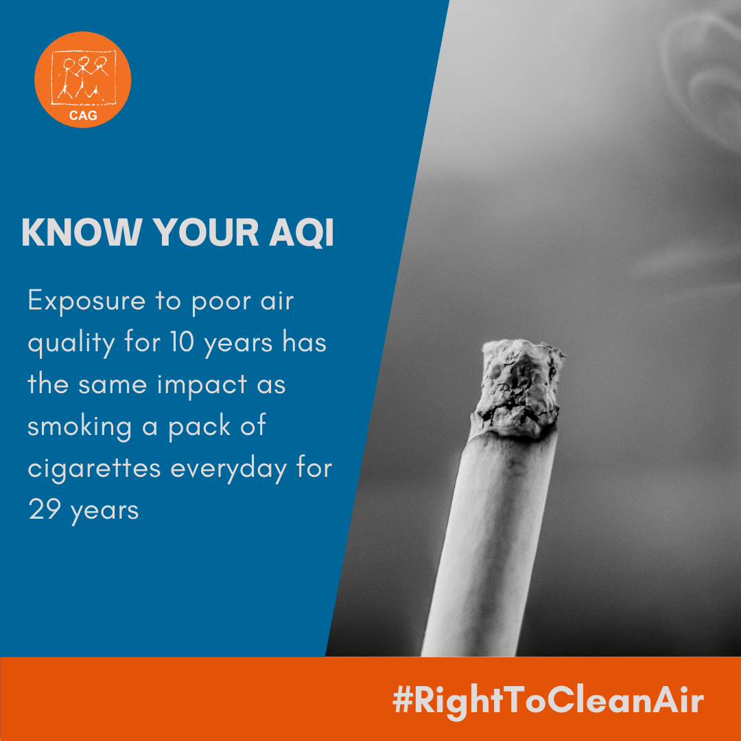 Air Quality Poor Air quality is as equal as Smoking CAG